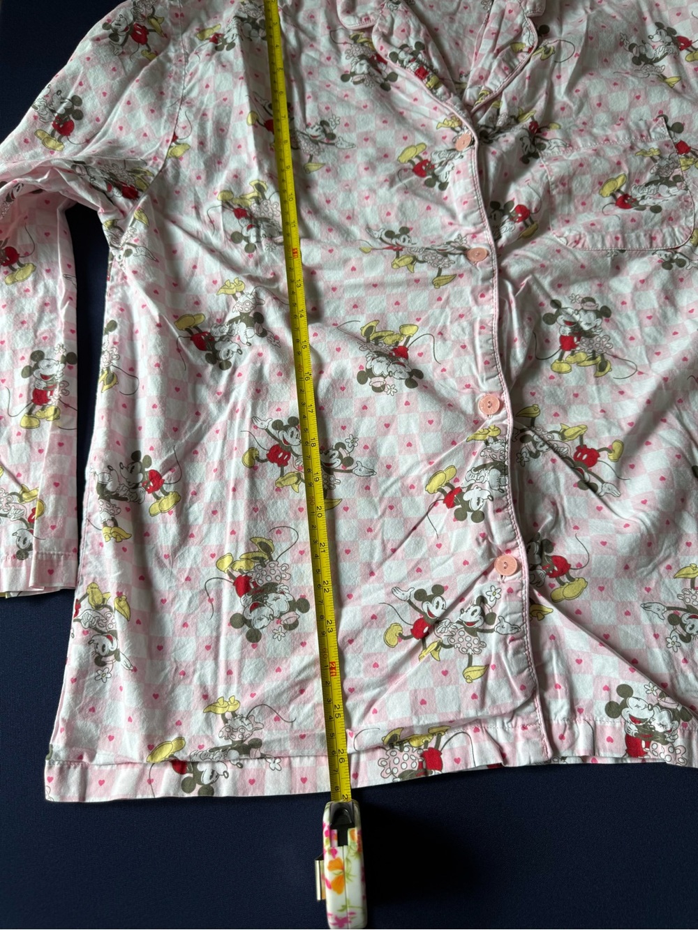Vintage Disney Store Mickey & Minnie Mouse Pajama Set Pink Women’s Large - Picture 11 of 12